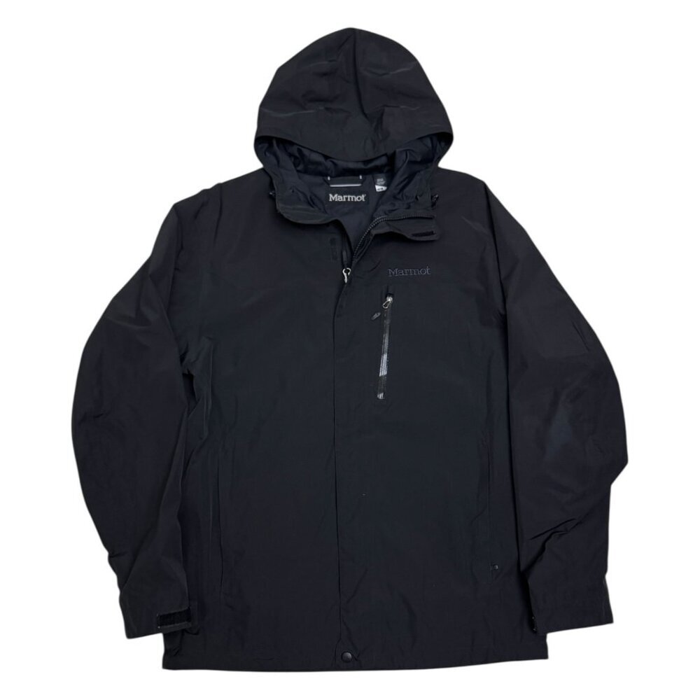 MARMOT Light Windbreaker Black Water Resistant Jacket Mens Medium